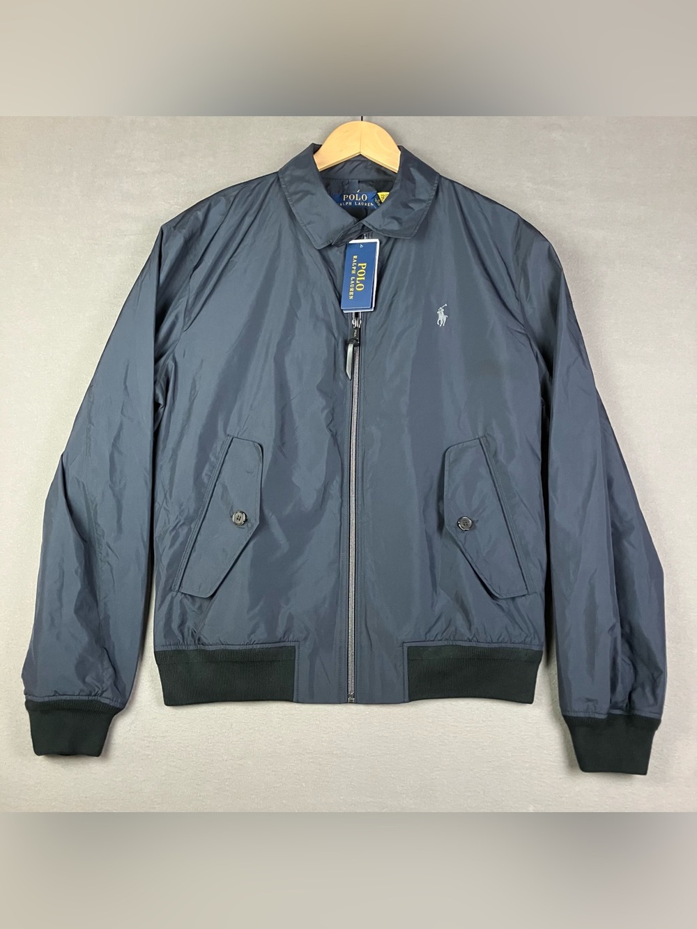 Polo Ralph Lauren Men's Size M Packable Commuter Windbreaker Jacket Full Zip NWD